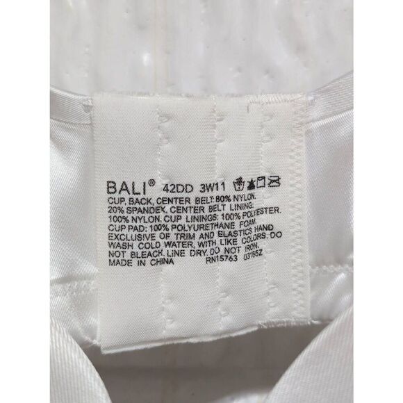 Bali Women's White Smoothing & Concealing Underwire Bra Size 42DD NWT - Picture 5 of 7
